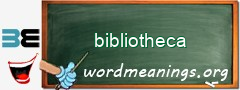 WordMeaning blackboard for bibliotheca